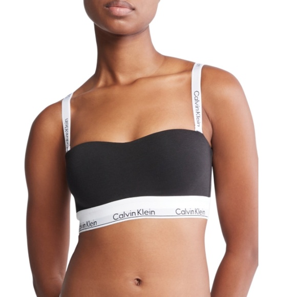 Calvin Klein Women's Modern Cotton Lightly Lined Bandeau Bralette - Picture 1 of 1